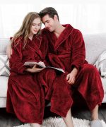 Men's Red Bathrobe