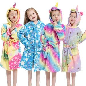 Children's Unicorn Bathrobe