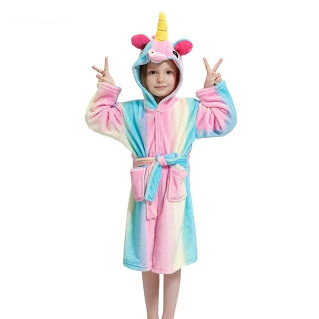 Unicorn Bathrobe for 6-Year-Old Girl