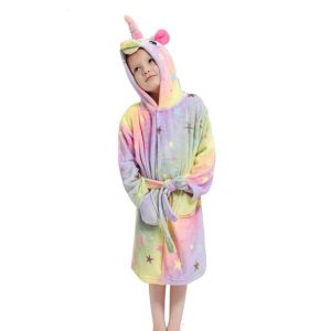 Unicorn Bathrobe for 8-Year-Old Girl