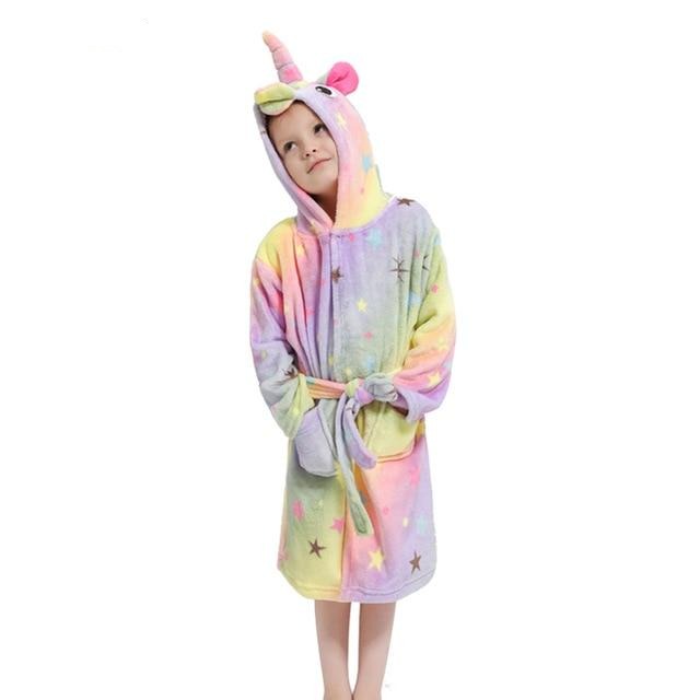 Unicorn Bathrobe for 8-Year-Old Girl