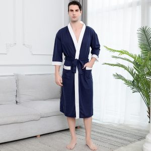 Men's Short Cotton Bathrobe