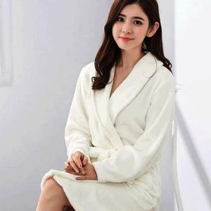 Men's White Bathrobe