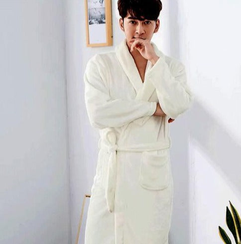 Men's White Bathrobe - Image 2
