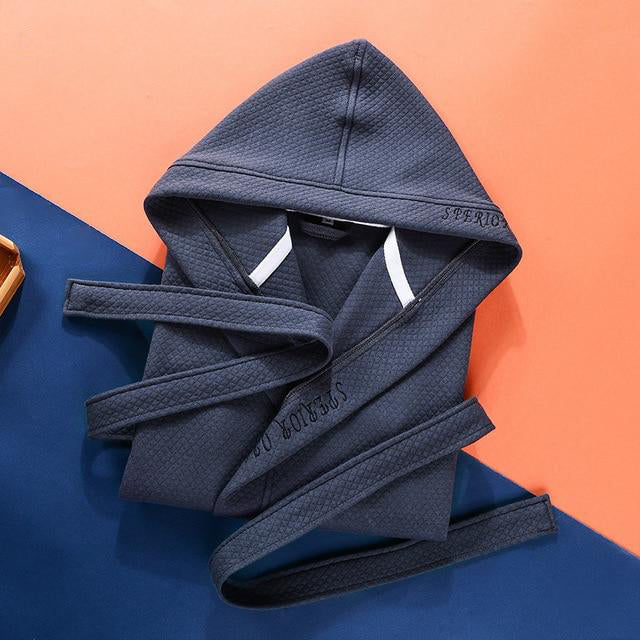 Men's Robe with Back Embroidery - Image 2