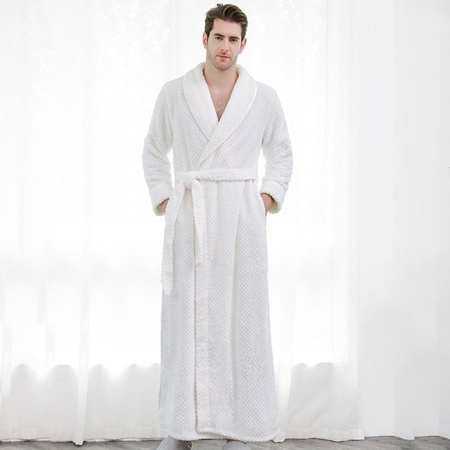 Men's White Bathrobe - Image 2