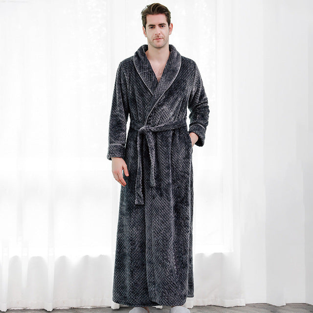 Men's Grey Bathrobe - Image 2