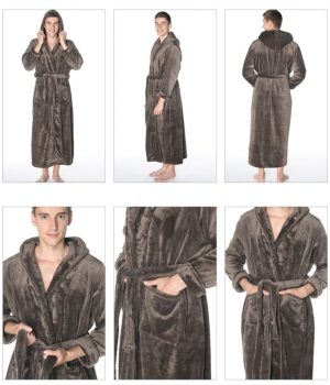 Chocolate-colored bath robe