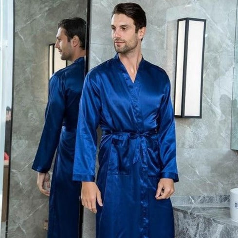 Men's Blue Kimono - Image 2