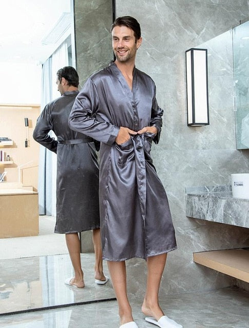 Men's Satin Kimono - Image 2