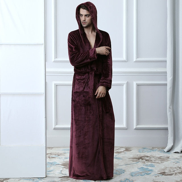 Men's Thick Fleece Bathrobe - Image 2