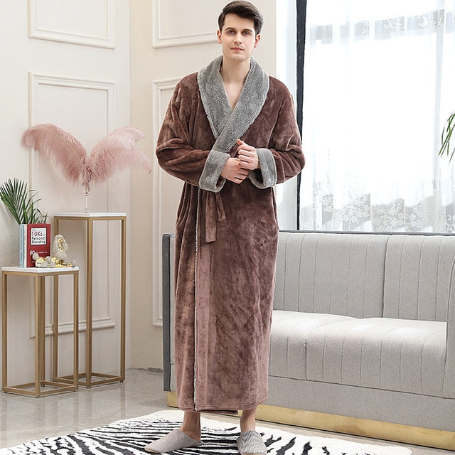 Men's Brown Bathrobe - Image 2