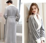 Men's Grey Fleece Robe