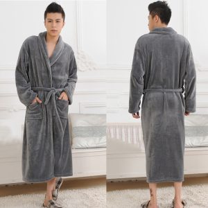 Very soft men's bathrobe