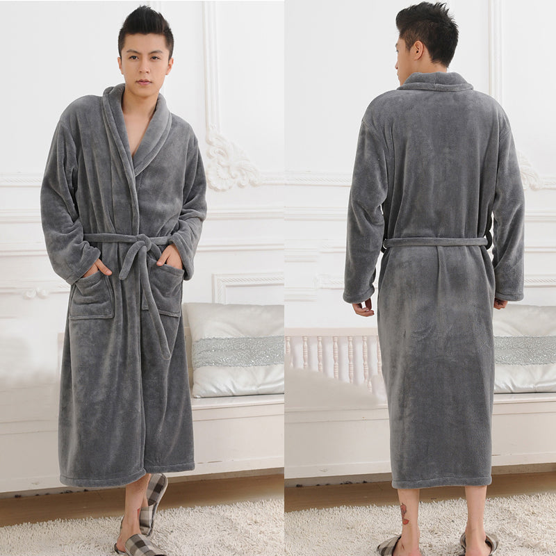 Very soft men's bathrobe