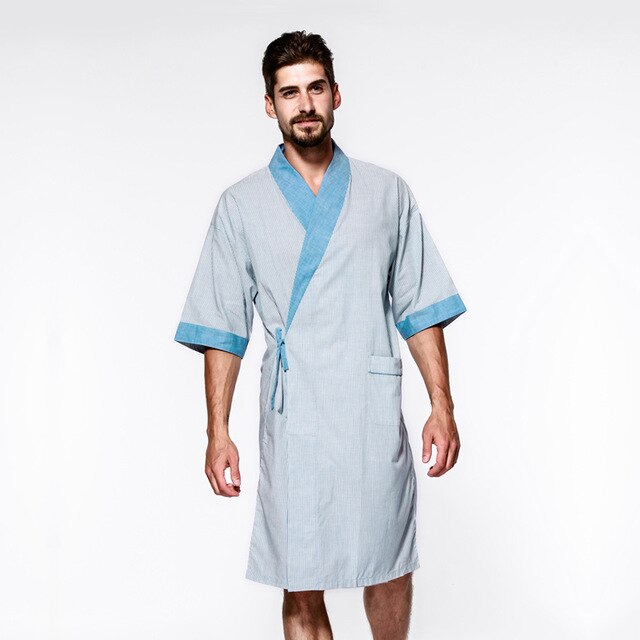 Men's Combed Cotton Bathrobe - Image 2