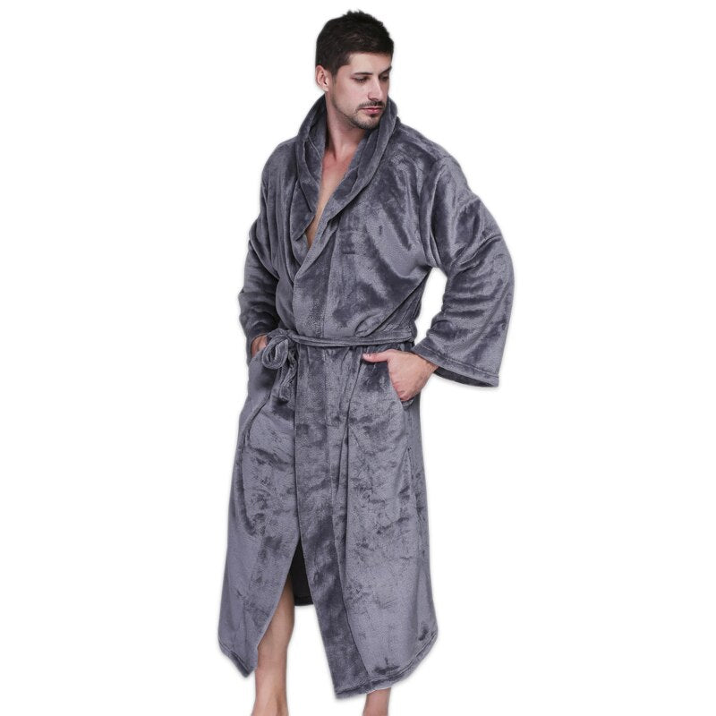Men's XXL Fleece Bathrobe - Image 2