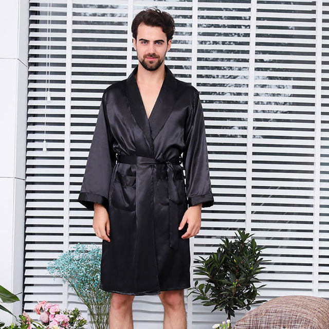 Men's Satin Robe - Image 2
