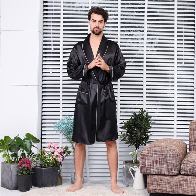 Men's Satin Robe - Image 2