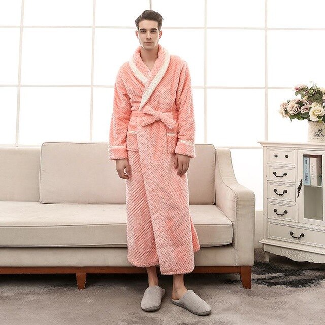Men's Pink Bathrobe - Image 2