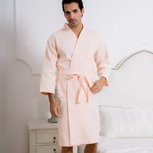 Men's Orange Bathrobe