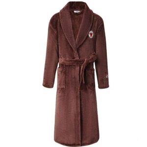 Stunning Brown Fleece Bathrobe