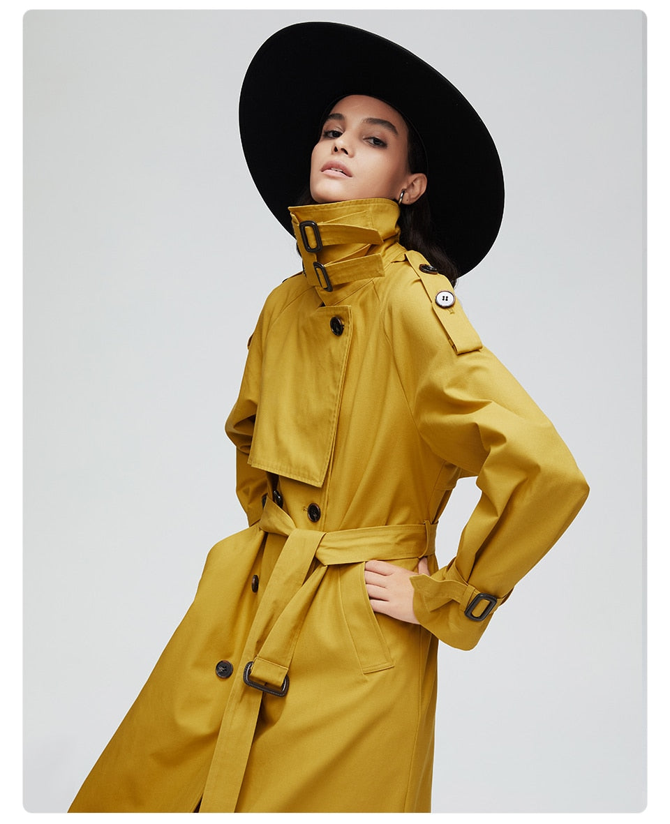 Stand-Collar Wrap Coat - Image 2