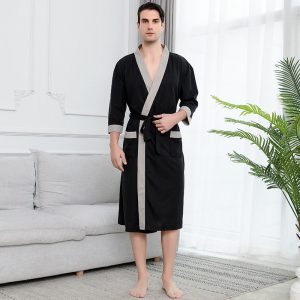 Men's Short Cotton Bathrobe