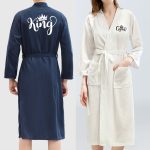 Personalized couple's bathrobe