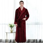 Men's Burgundy Bathrobe