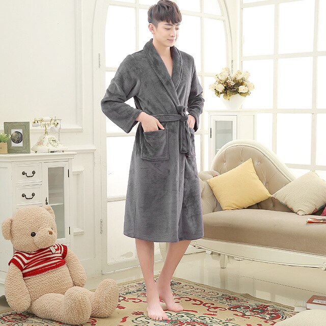 Men's Fleece Bathrobe
