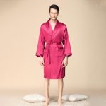 Peignoir Homme Satin Rouge