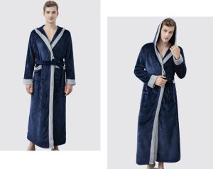 Men's Navy Blue Bathrobe