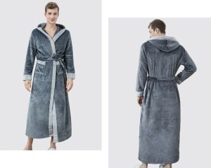 Men's Charcoal Grey Bathrobe'