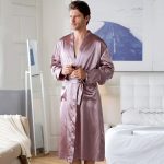 Men's Purple Satin Robe