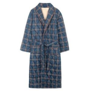 Men's Plaid Bathrobe