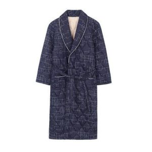 Men's Blue-Grey Bathrobe