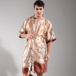 Men's Oriental-Style Satin Robe