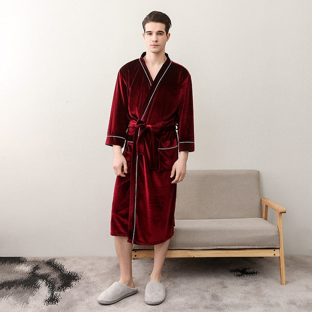 Men's Velvet Robe - Image 2
