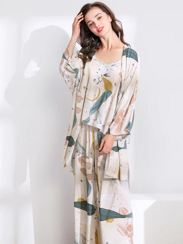 "Spring Zephyr" Satin Pajamas - Image 2