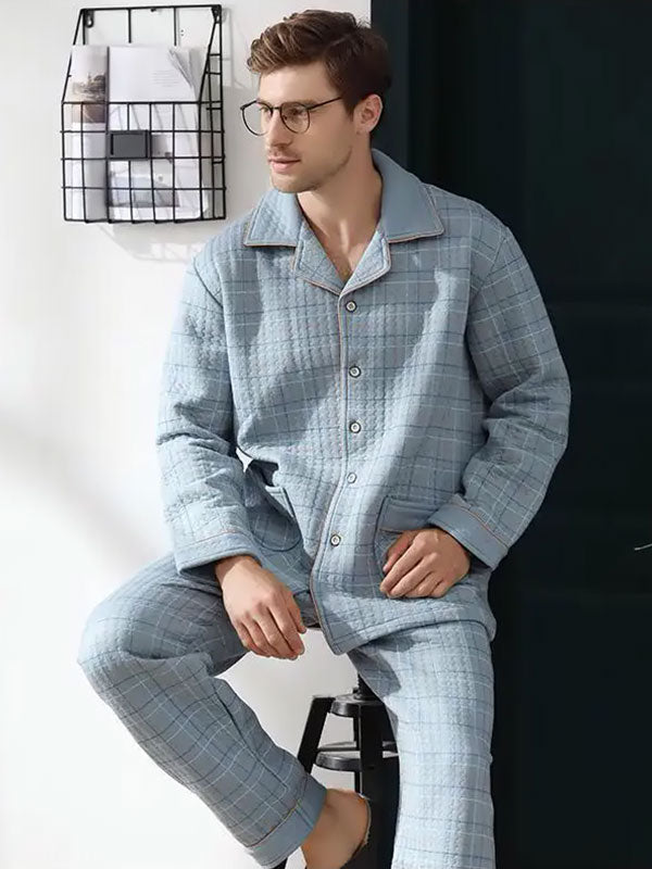 "Heavenly Comfort" Warm Cotton Pajamas for Men - Image 2