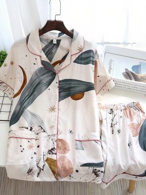 "Moonbeam" Women's 2-Piece Pajama Shirt Set