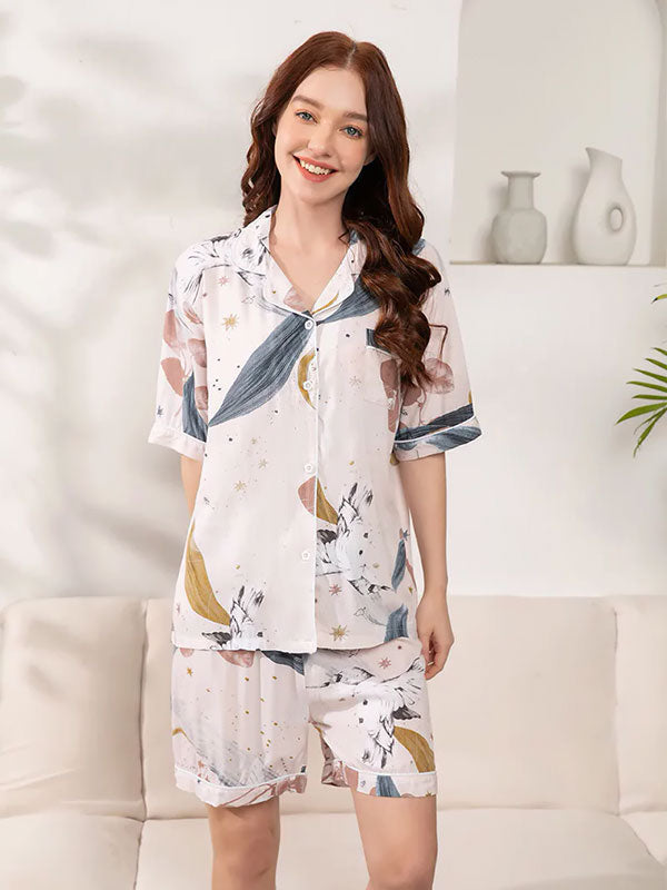 "Moonbeam" Women's 2-Piece Pajama Shirt Set - Image 2