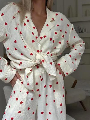 "Cotton Hearts" Cotton Pajamas