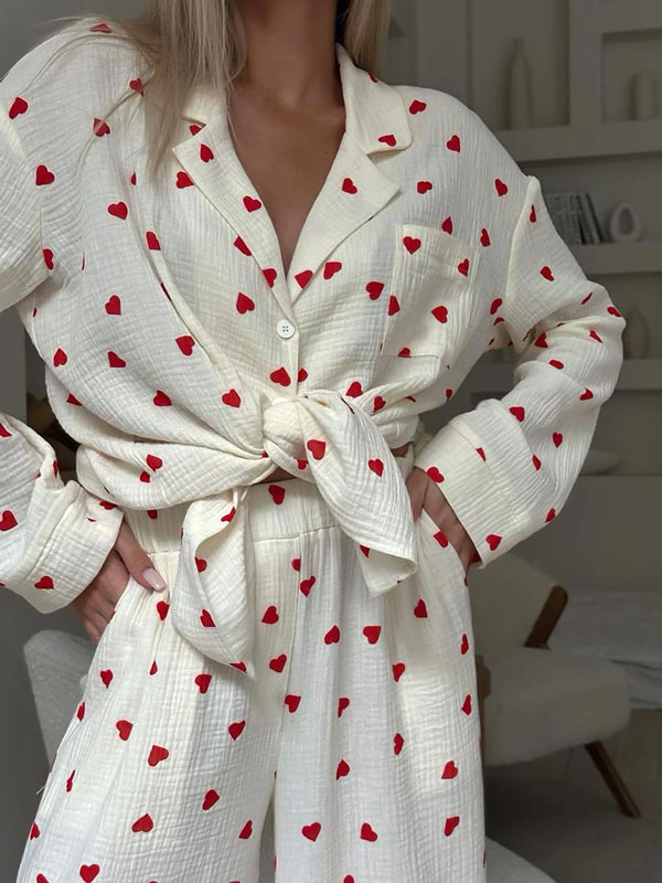 "Cotton Hearts" Cotton Pajamas