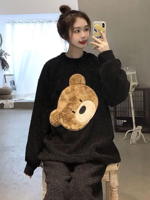 Women's Cozy Fleece "Teddy Bear" Pajamas