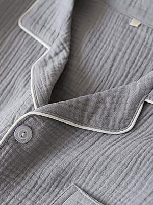 Men's Grey Cotton Pyjamas "Morning Mist"