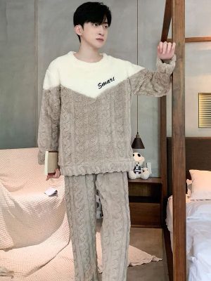 Men's "Douce Nuit Polaire" Fleece Pajamas