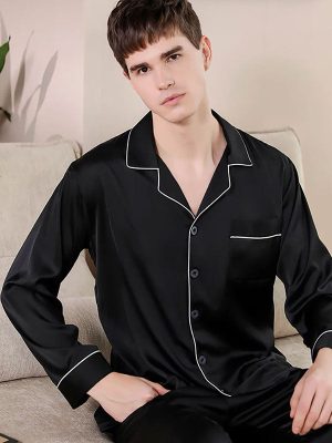 "Harmonie Nocturne" Men's Satin Pajamas