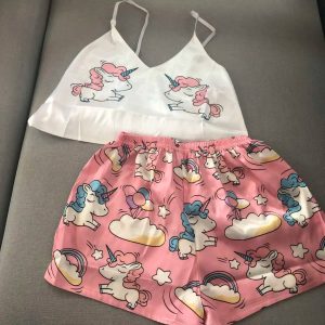 "Pink Unicorn" Satin Pajamas